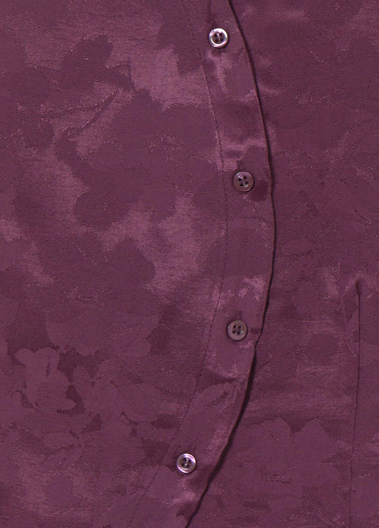 Top tejido jacquard botones