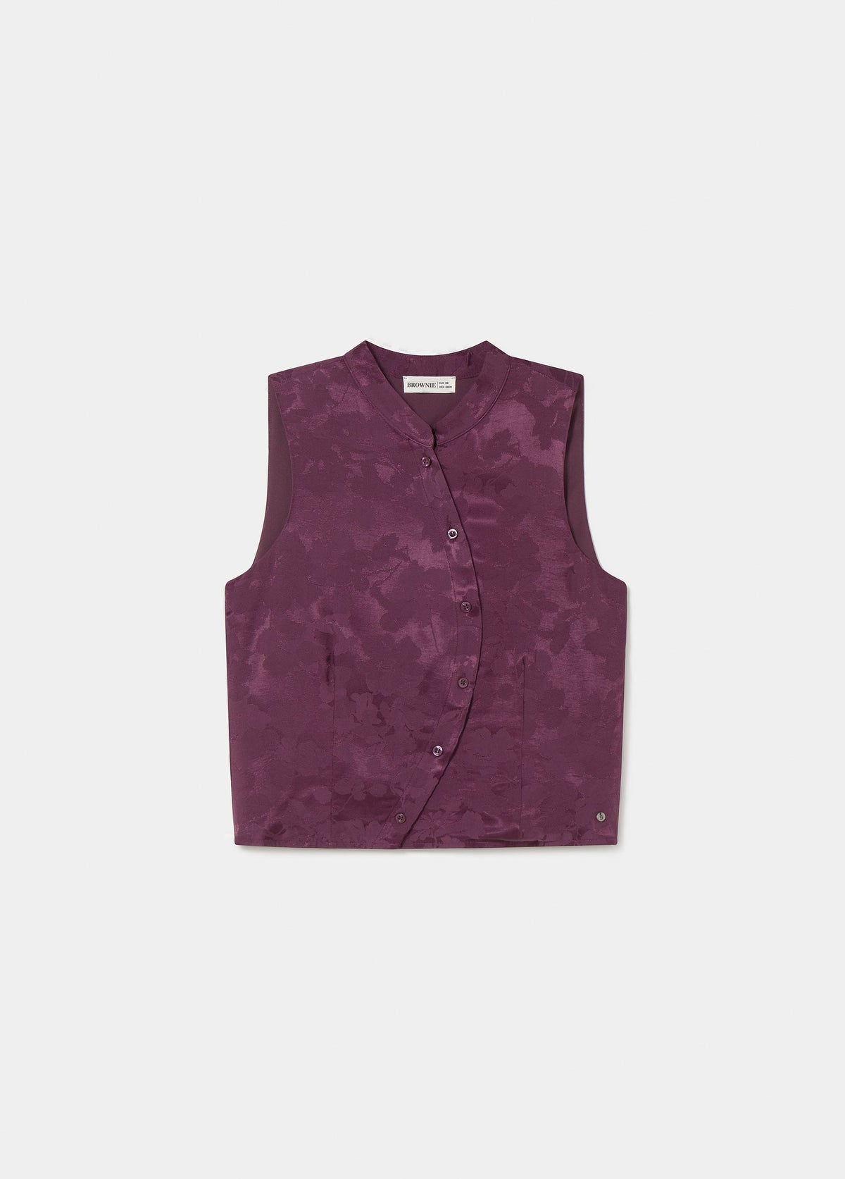 Top tejido jacquard botones
