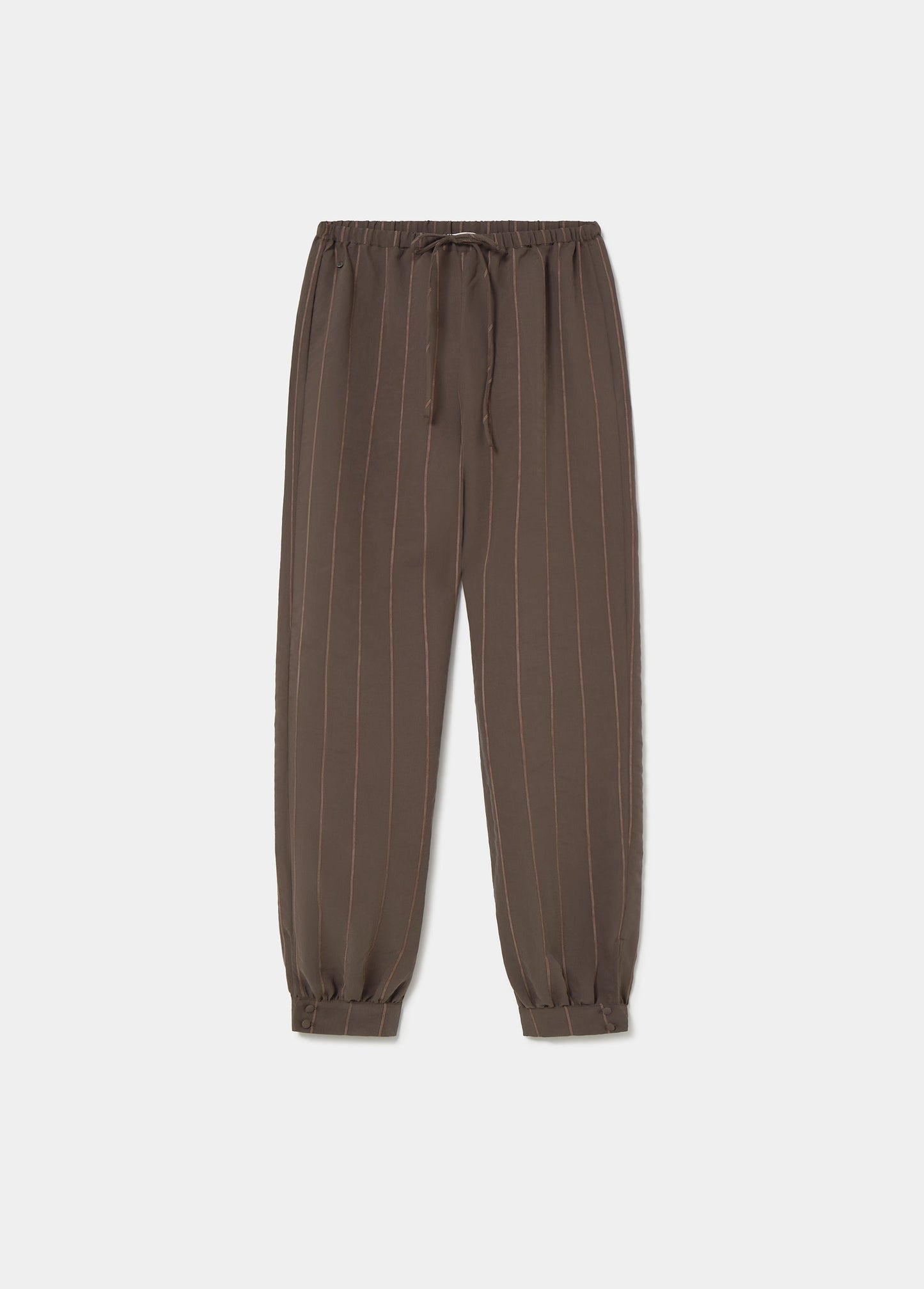 Pantalón largo bombacho tejido rayas