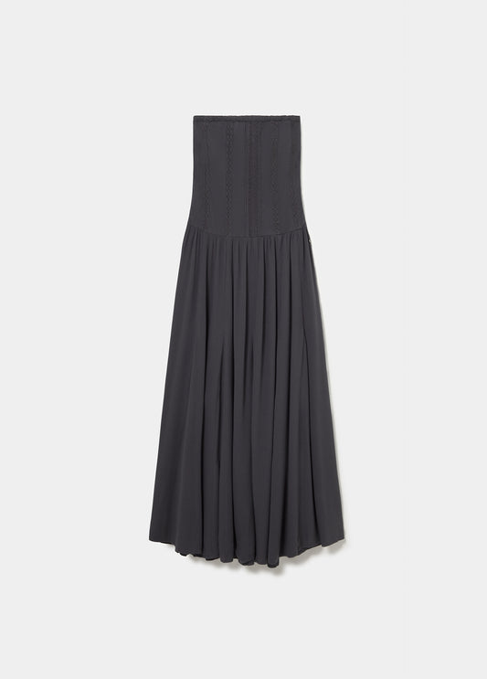 Vestido largo bandeau