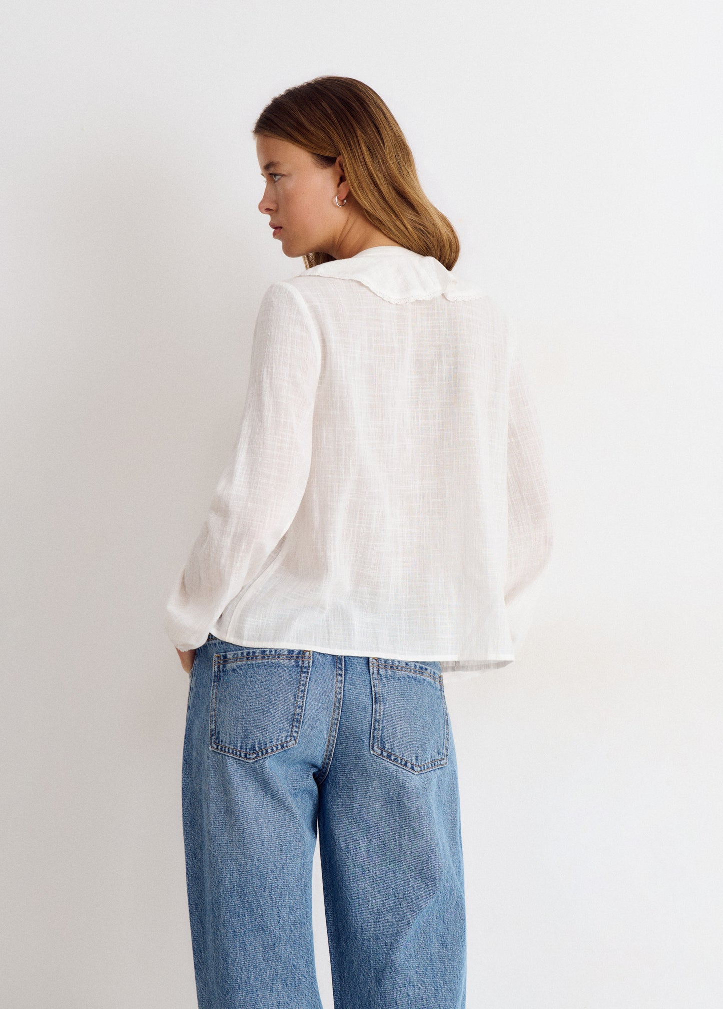 Blusa volante lurex