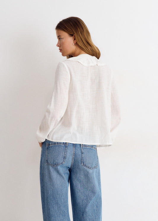 Blusa volante lurex