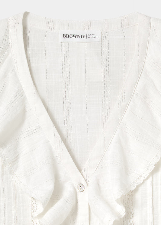 Blusa volante lurex