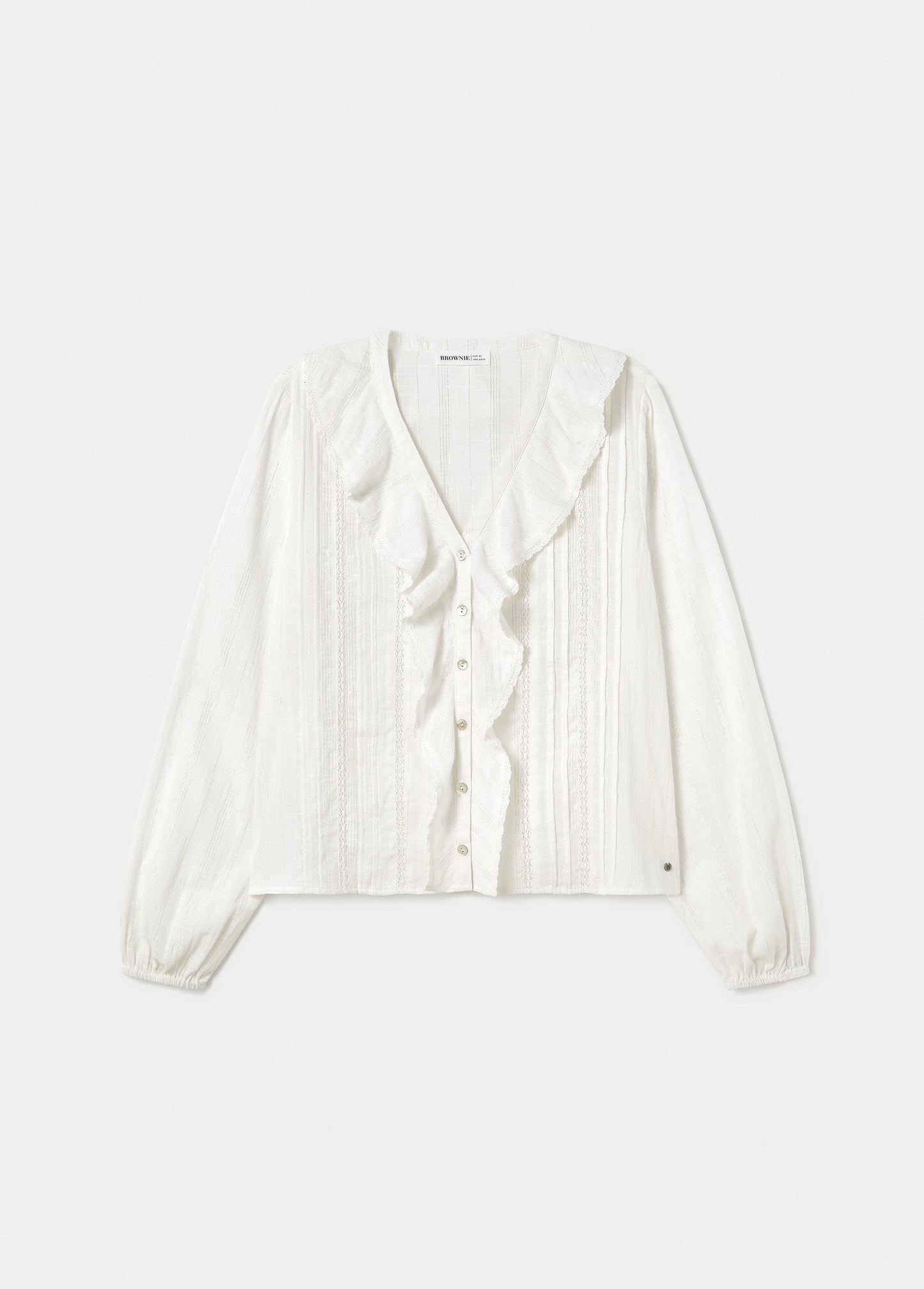 Blusa volante lurex