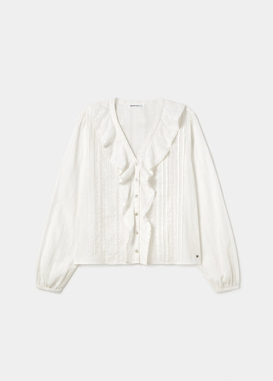 Blusa volante lurex