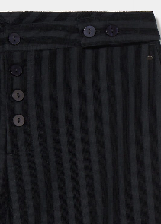 Pantalón cargo rayas pana