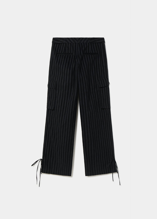 Pantalón cargo rayas pana