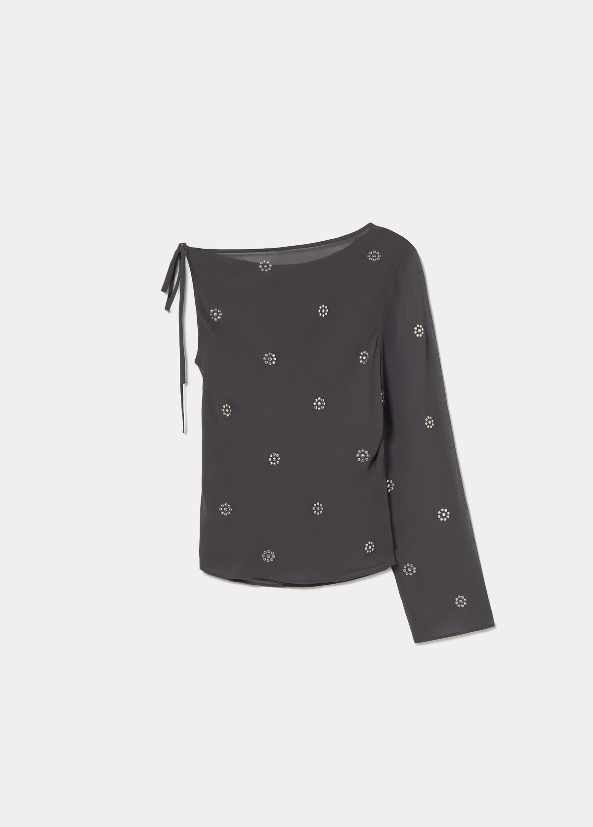 Blusa solapa tachas