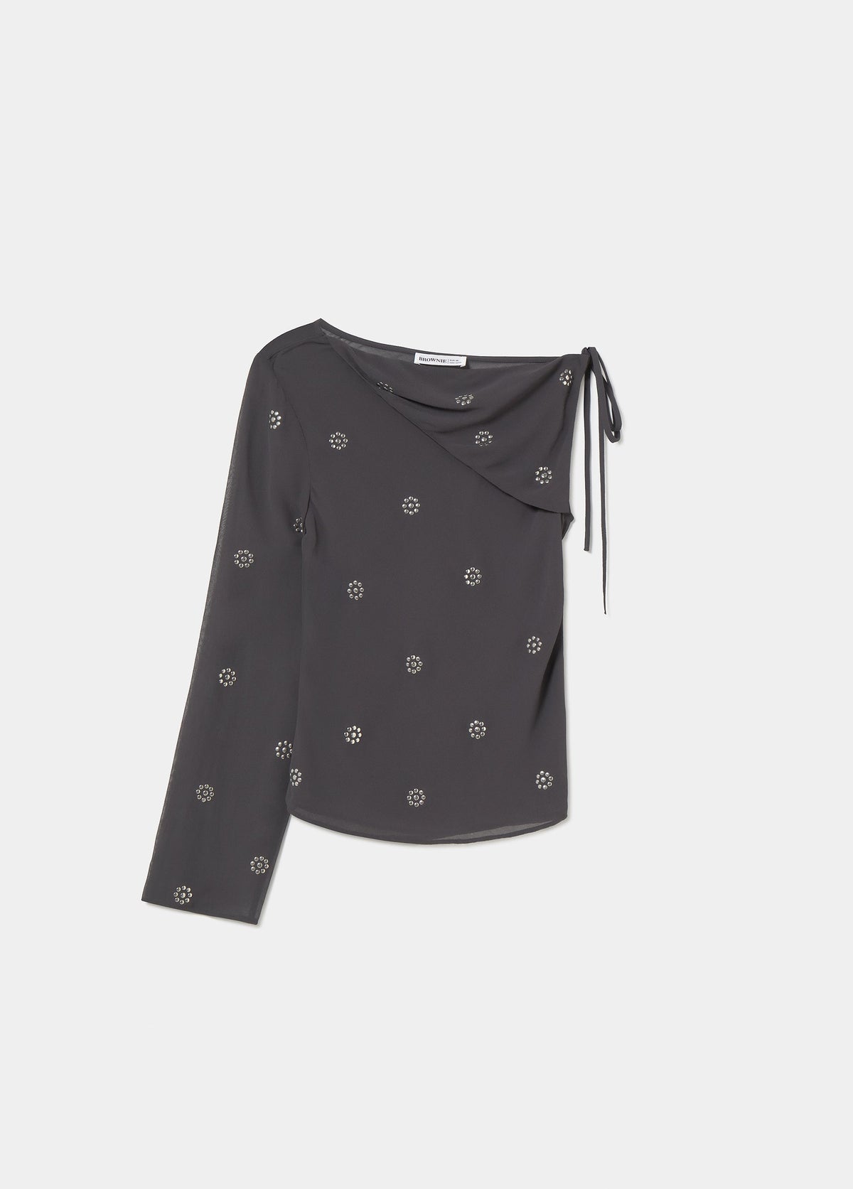 Blusa solapa tachas