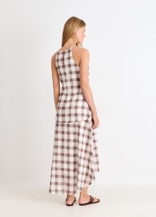 Vestido largo cuello halter