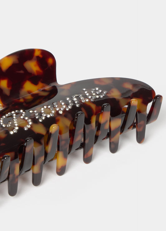 Pinza pelo strass brownie