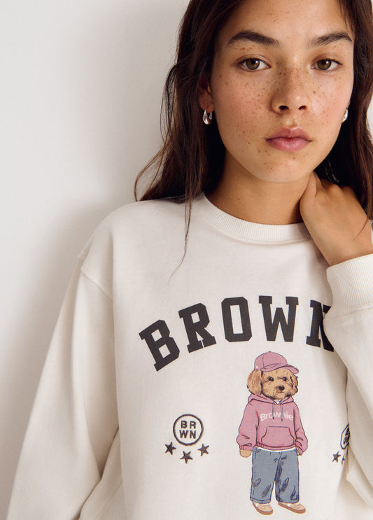 Sudadera print brownie perro
