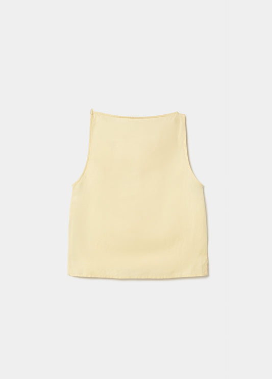 Top solapa lino