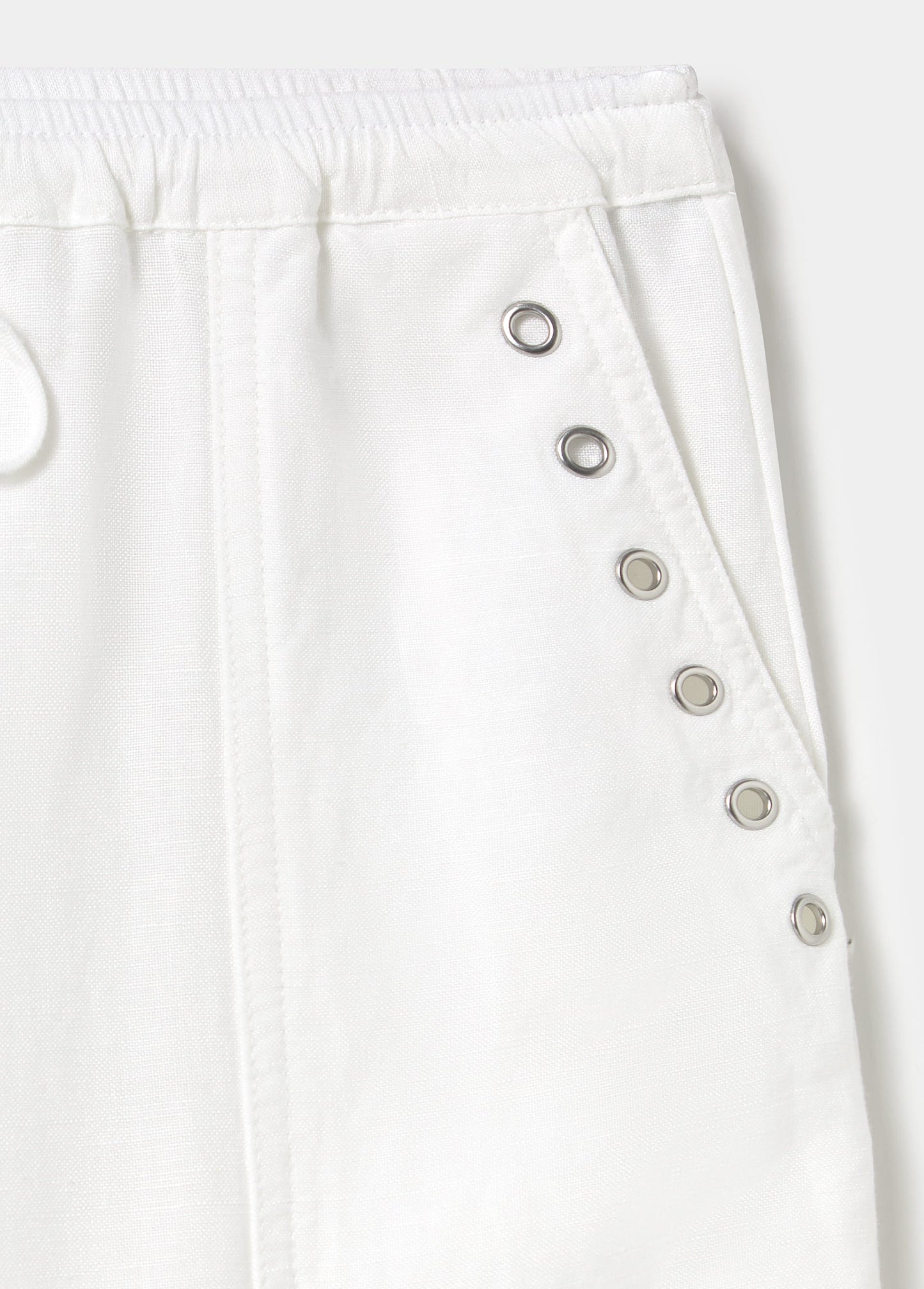 Pantalón bombacho lino detalle tachas