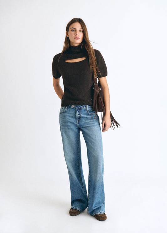 Jersey manga corta cut out