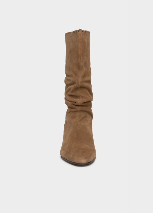 Bota slouchy tacón kitten