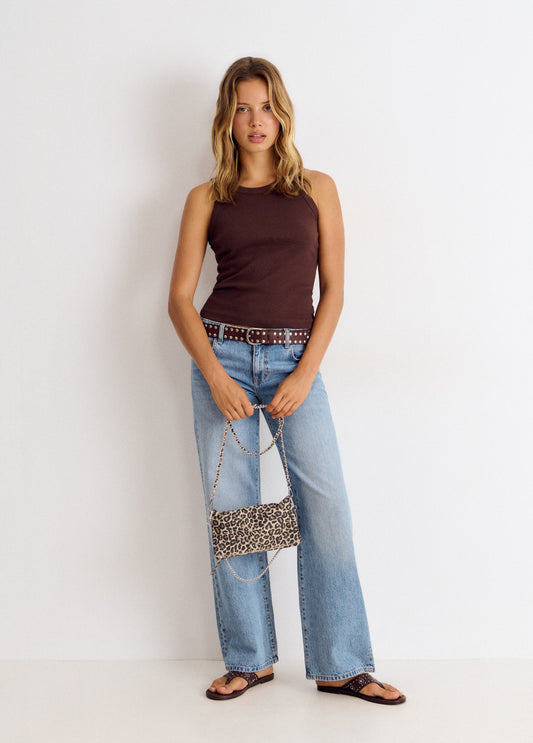 Bolso solapa animal print