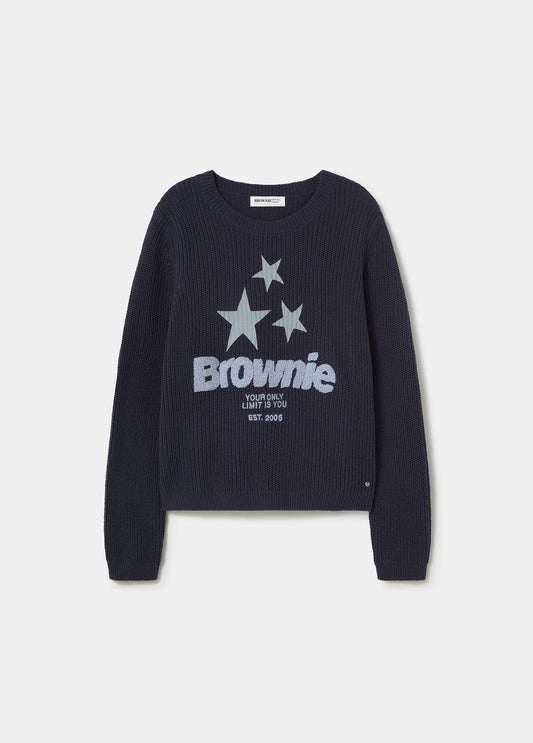 Jersey brownie estrella estampada