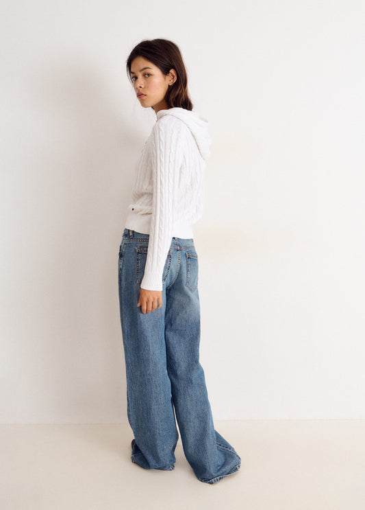 Jersey trenzas bordado