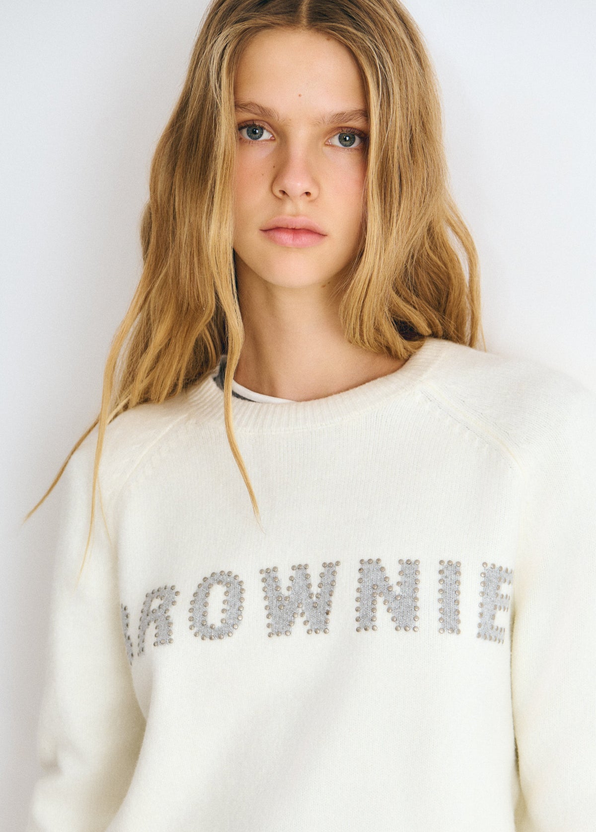 Jersey brownie intarsia