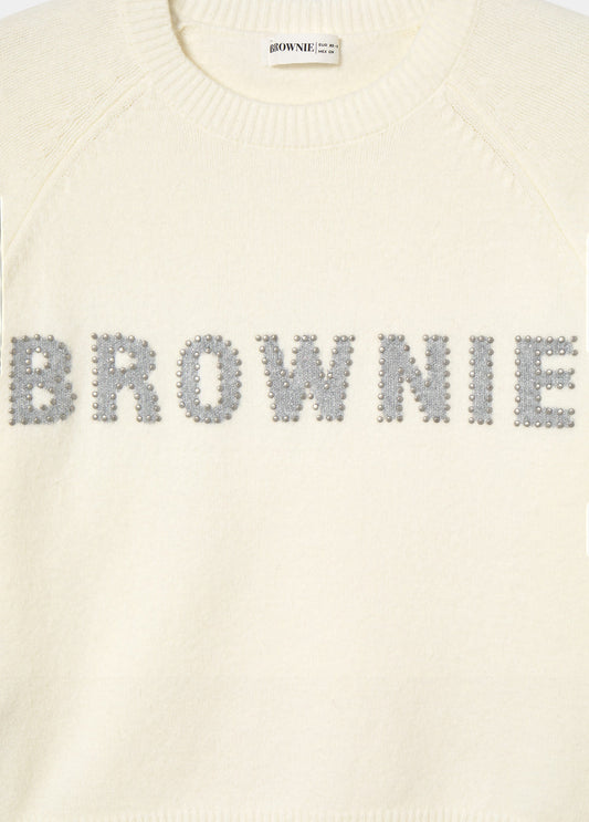 Jersey brownie intarsia