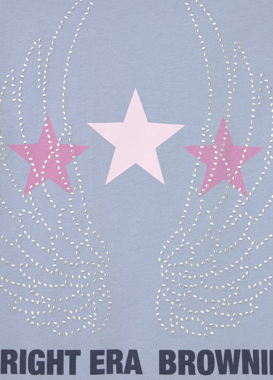 Camiseta alas tachas