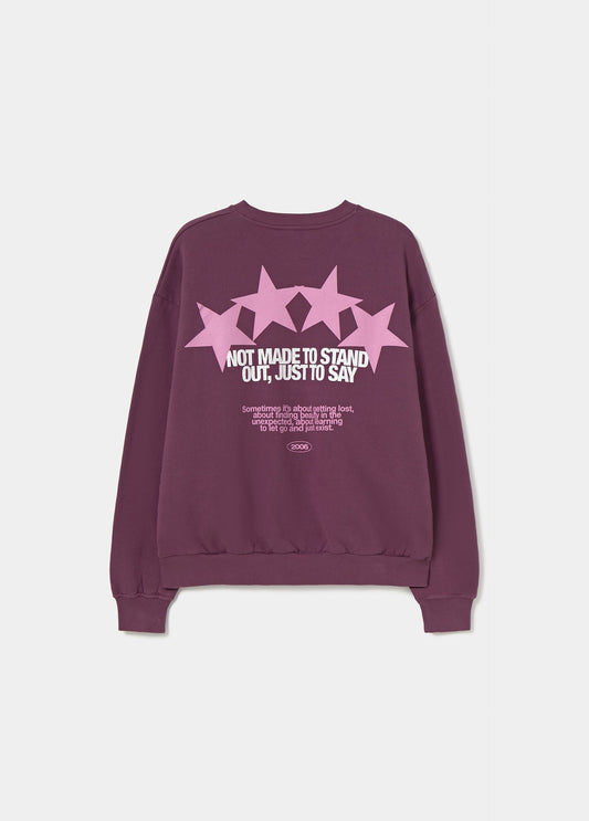 Sudadera print estrellas tachas