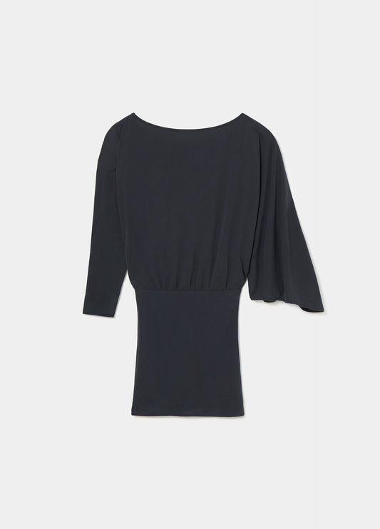 Vestido cupro manga capa