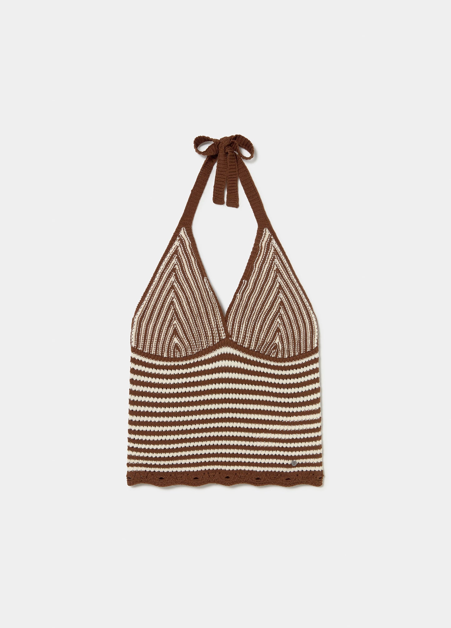 Top punto halter rayas