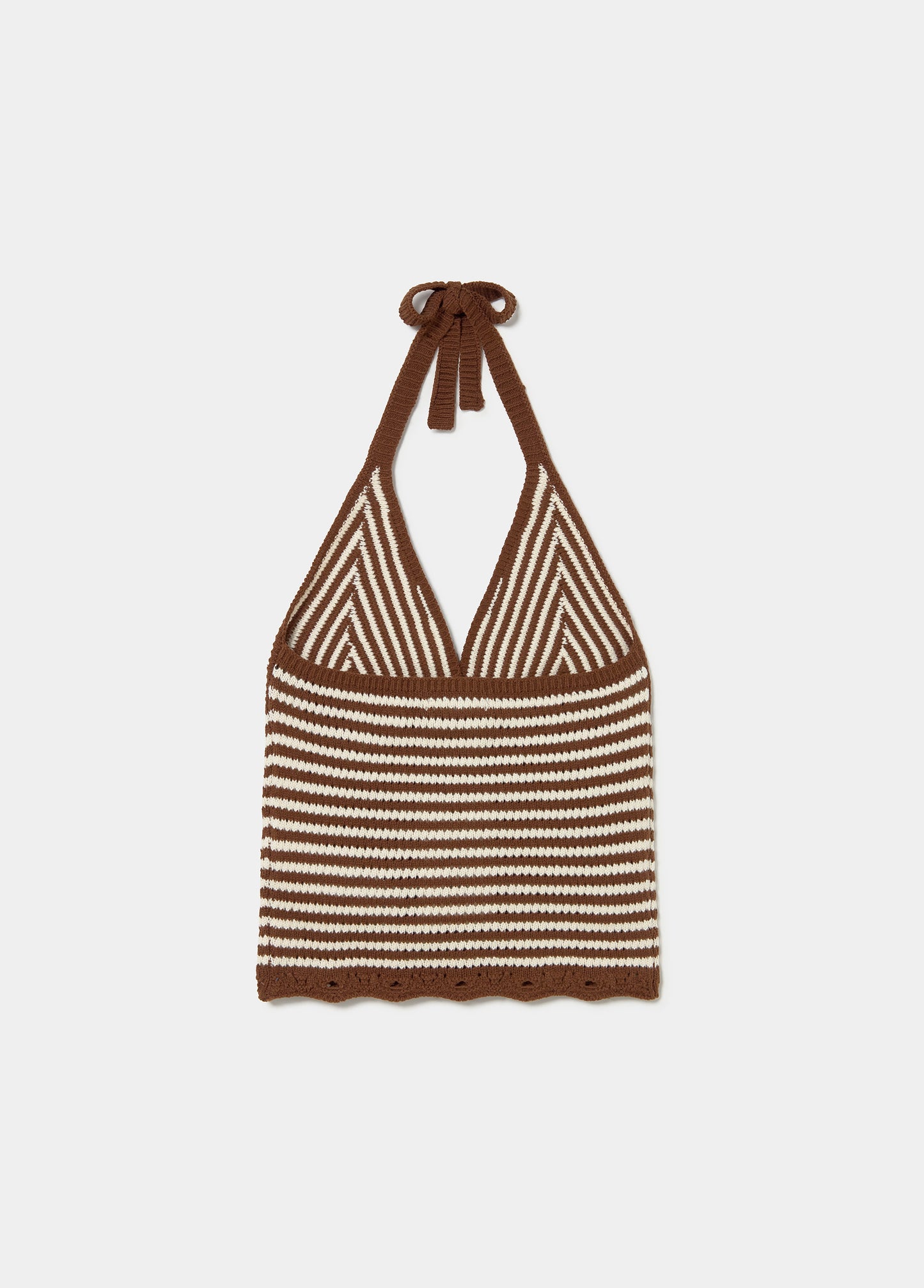 Top punto halter rayas