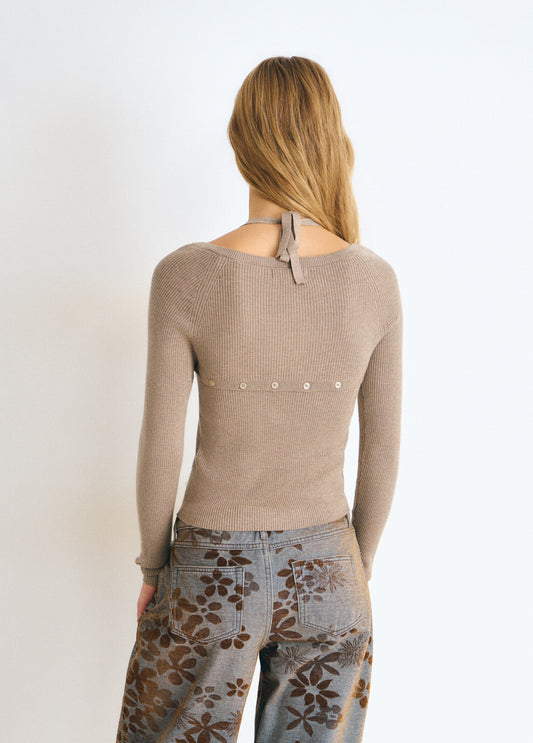 Top halter botones
