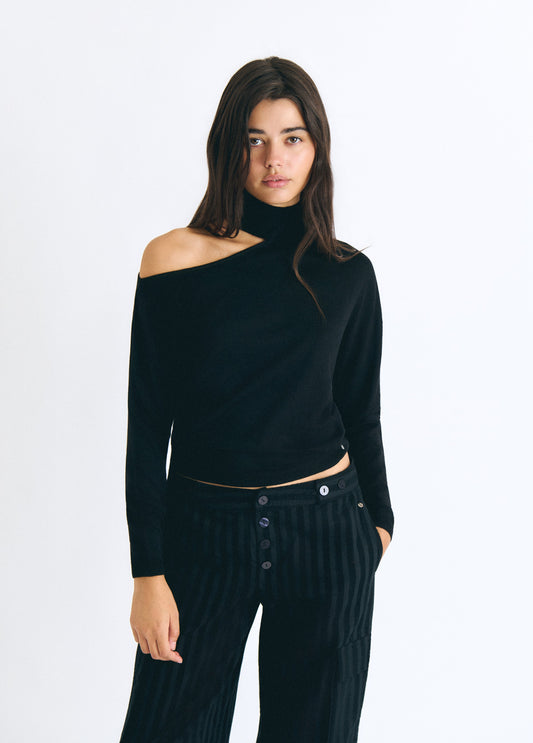 Jersey abertura cuello alto