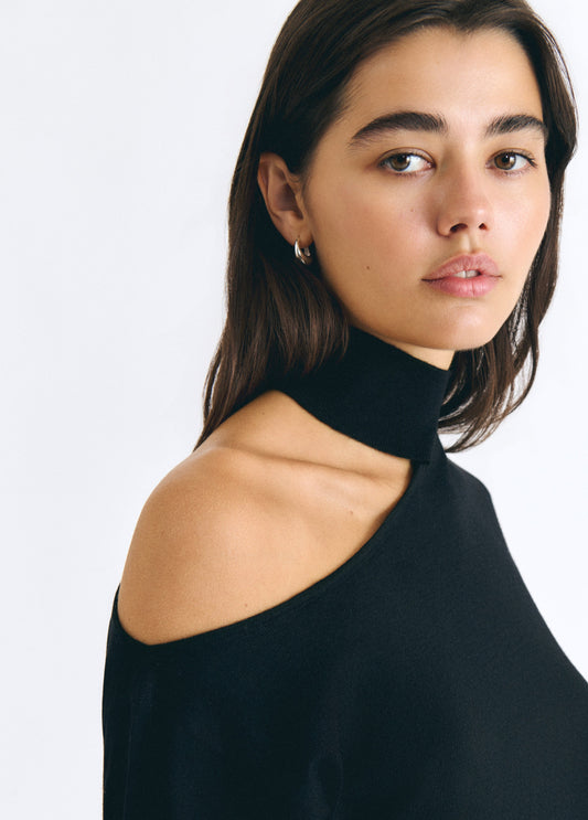 Jersey abertura cuello alto