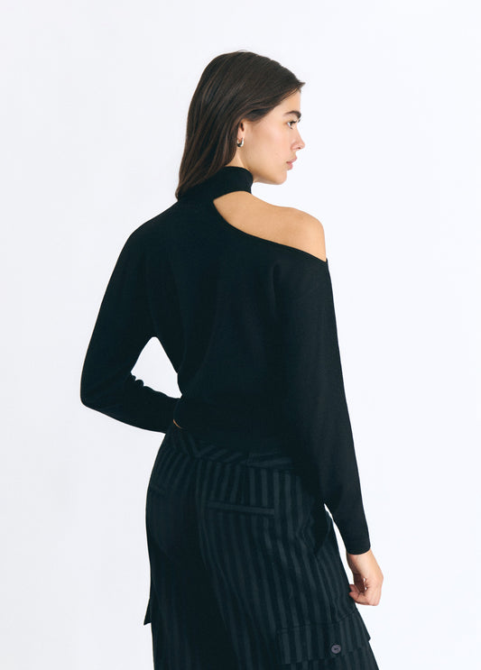 Jersey abertura cuello alto