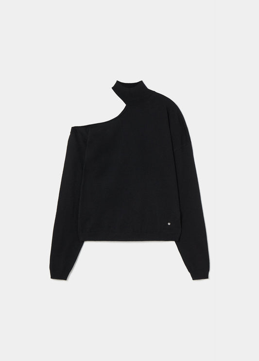 Jersey abertura cuello alto