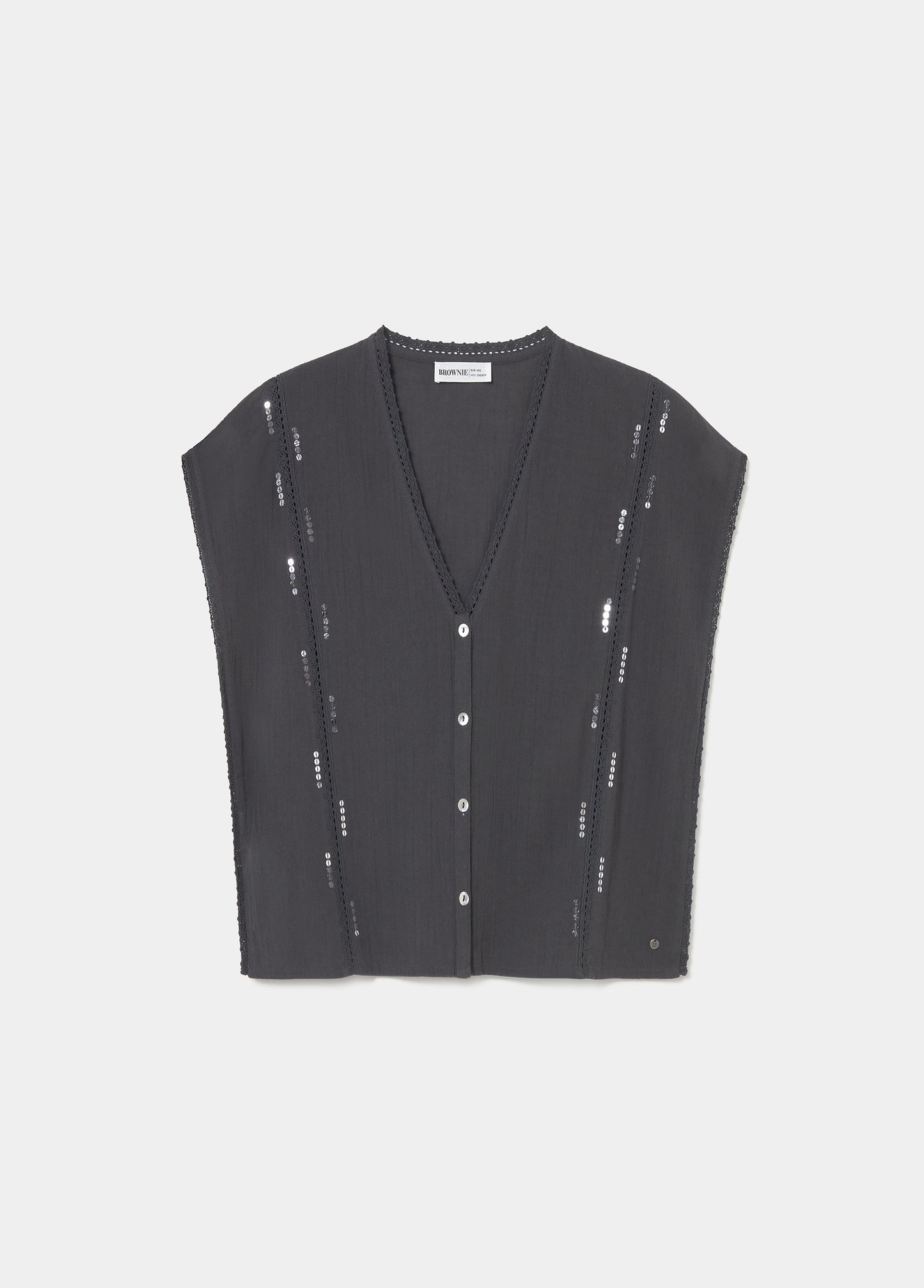 Blusa detalles lentejuelas