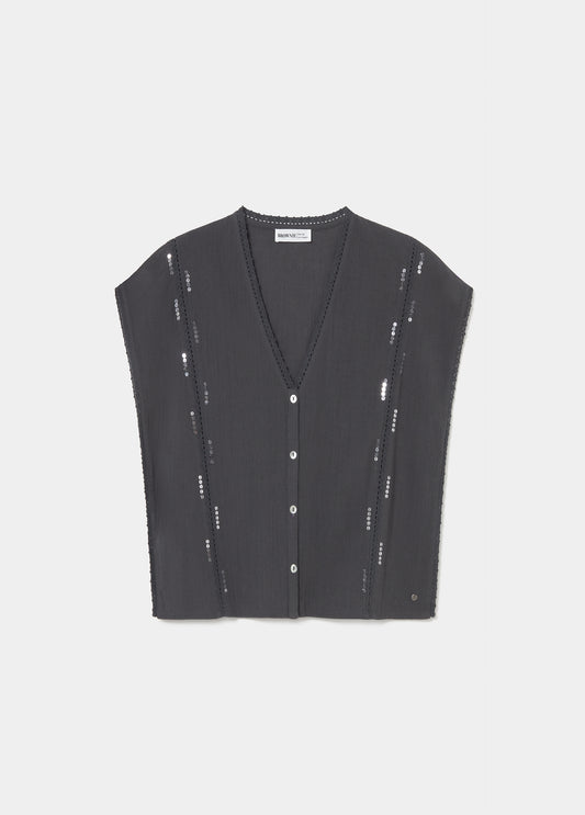 Blusa detalles lentejuelas