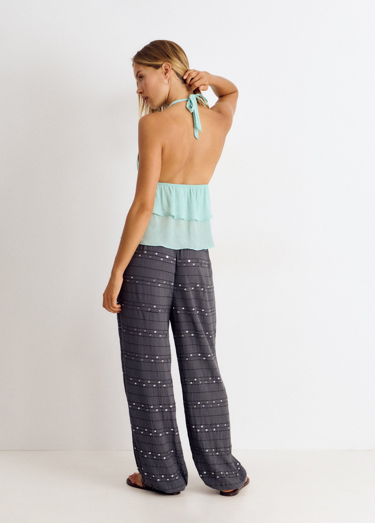 Pantalón bombacho lentejuelas
