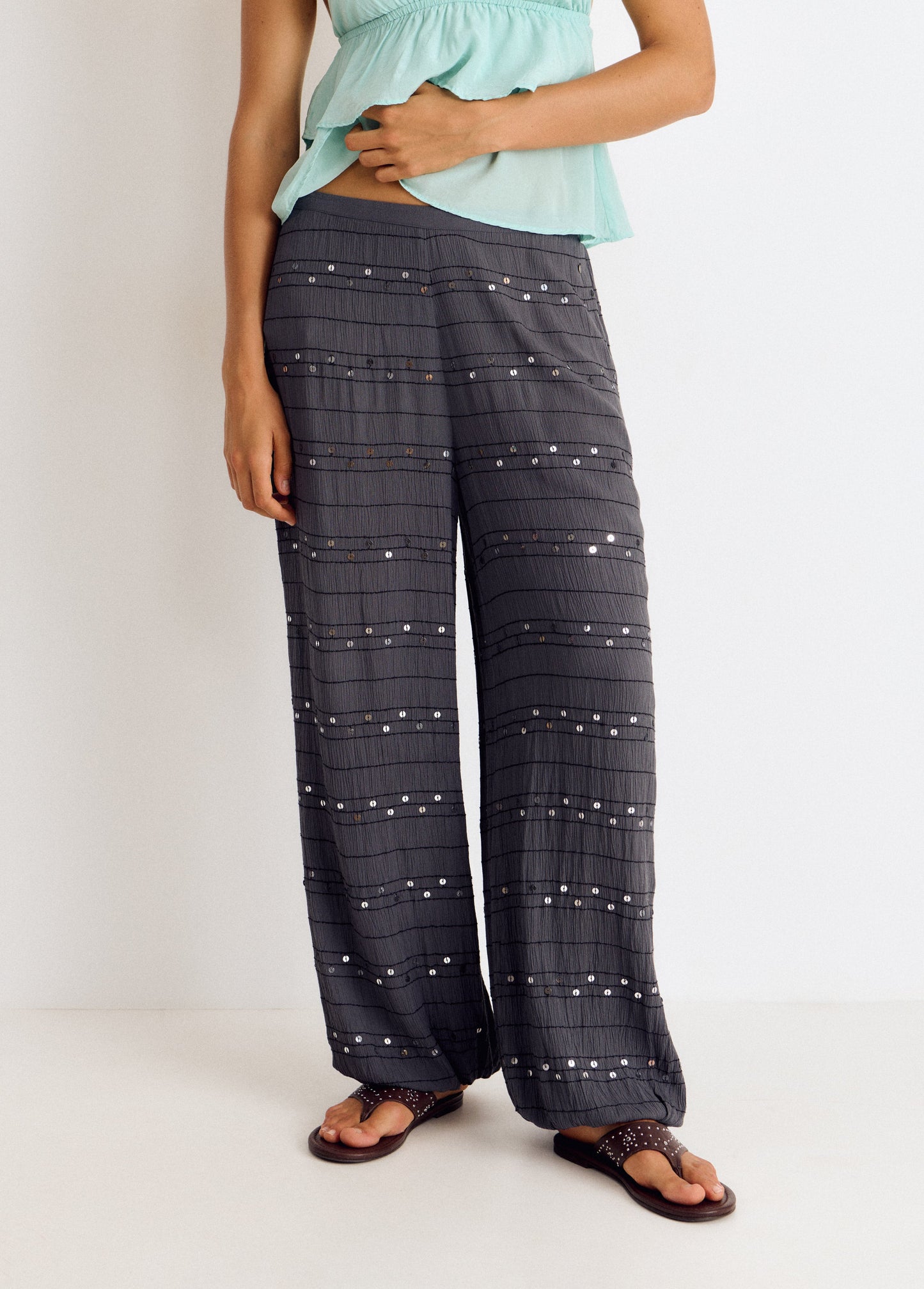 Pantalón bombacho lentejuelas