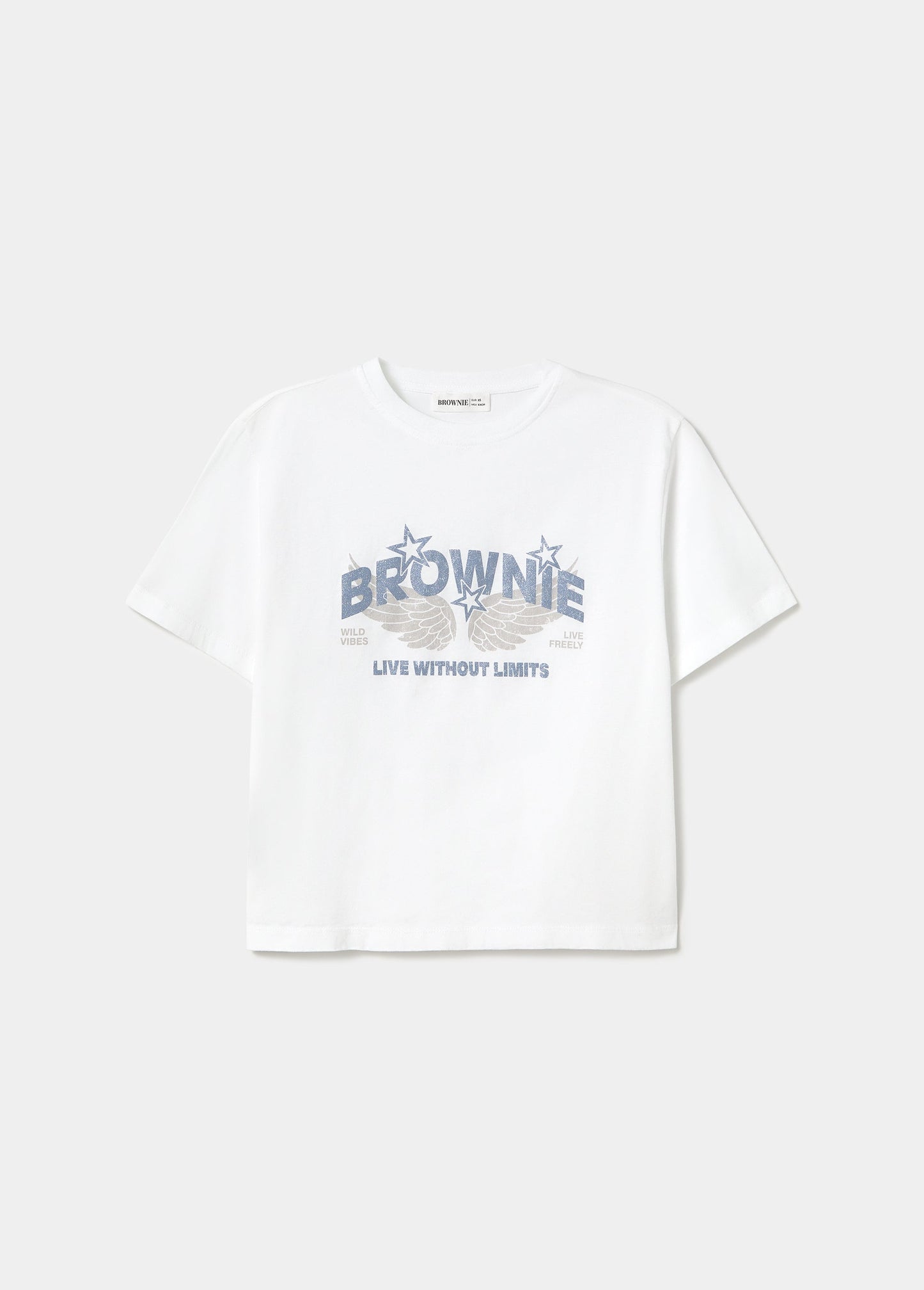 Camiseta print glitter alas