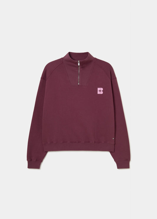 Sudadera cremallera logo bordado