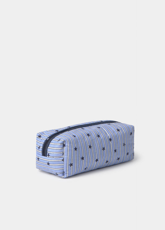 Neceser pequeño rayas azul