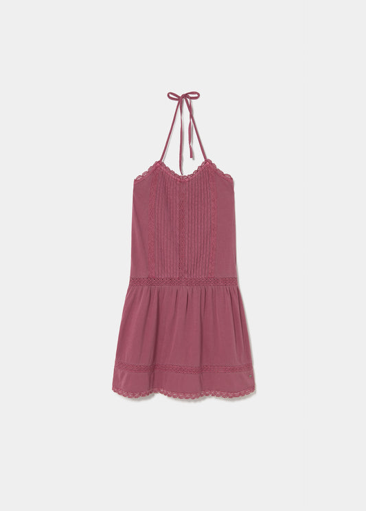 Vestido jaretas encaje