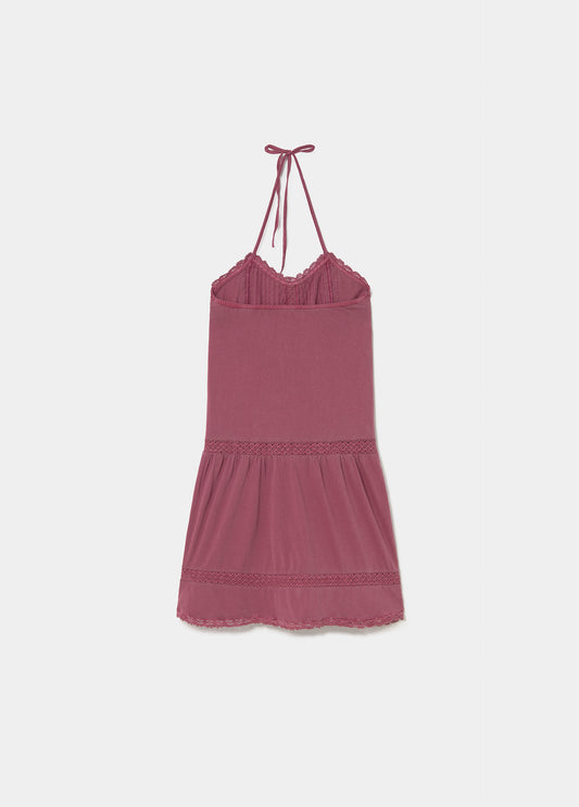 Vestido jaretas encaje
