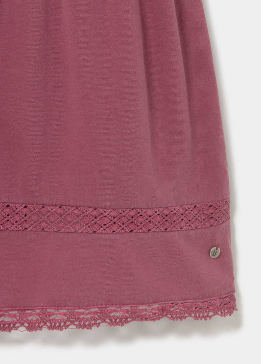 Vestido jaretas encaje