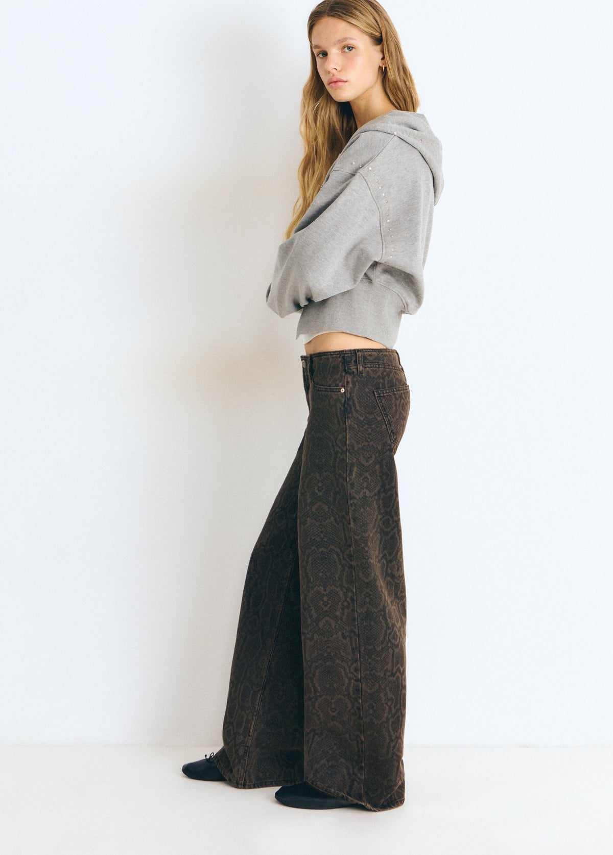 Pantalón recto animal print