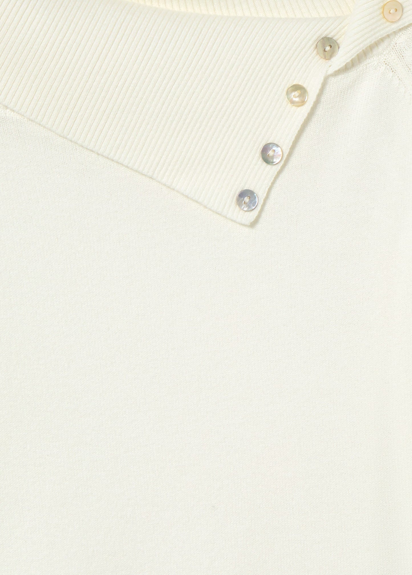 Jersey cuello canalé botones