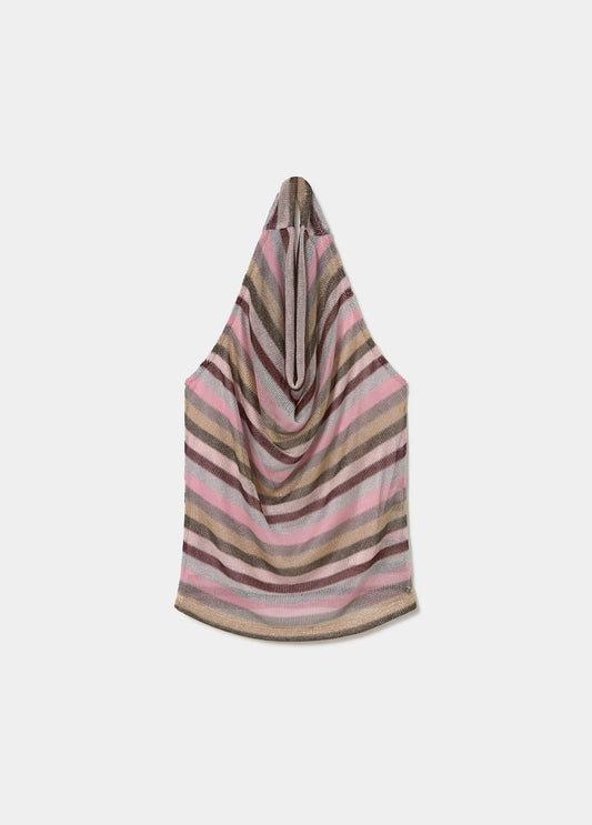 Top halter rayas