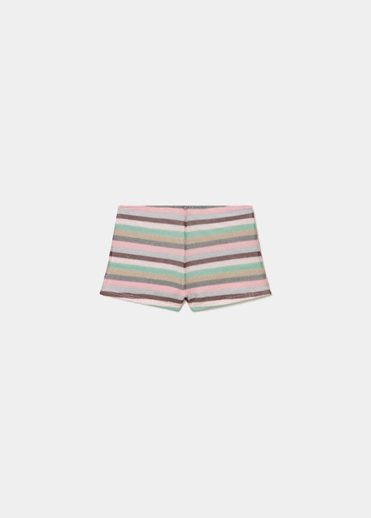 Short red raya tejida