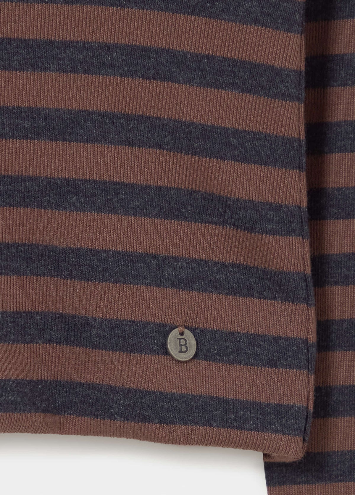 Camiseta raya tejida entallada cintura